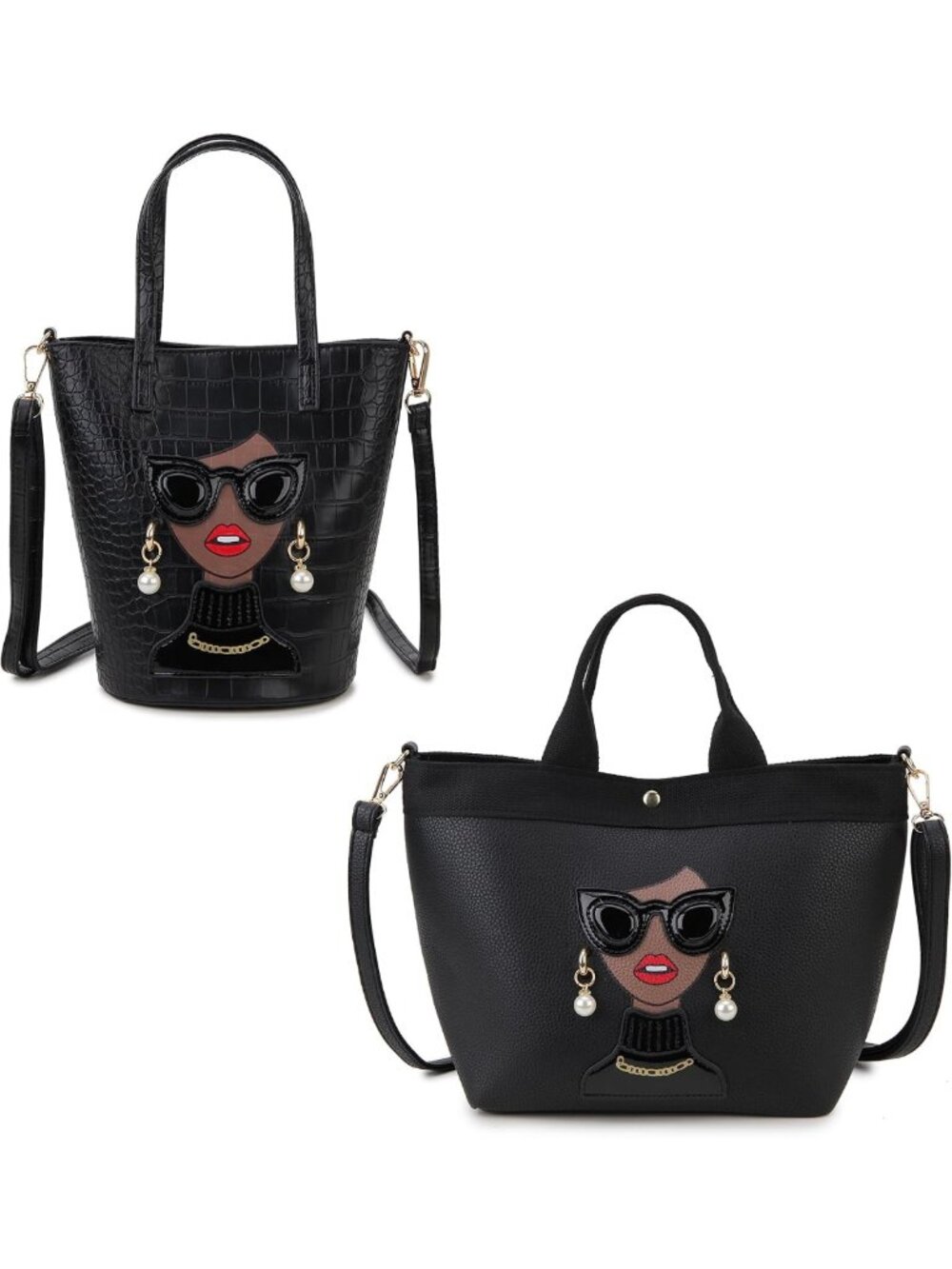 Unique 3D Lady Face Satchel Handbag & Clutch Purse for Women - Stylish Shoulder